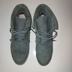 OLIBERTE Green Leather Suede Booties  Made in Africa EU Size 39